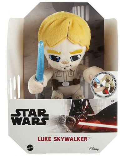 Λούτρινη φιγούρα Mattel Movies: Star Wars - Luke Skywalker with Lightsaber (Light-Up), 19 cm - 6