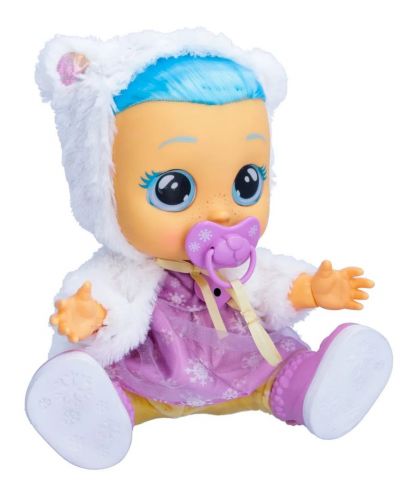 Κούκλα που κλαίει με δάκρυα IMC Toys Cry Babies -Crystal, άρρωστο μωρό, μωβ και λευκό - 5