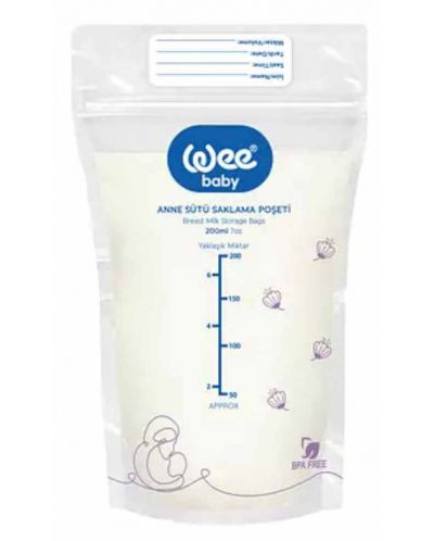 Σακουλάκια Αποθήκευσης Μητρικού Γάλακτος Wee Baby - 20 τμχ, 200 ml - 2