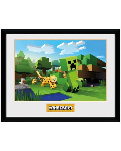 Αφίσα με κορνίζα GB Eye Games: Minecraft - Ocelot Chase - 1