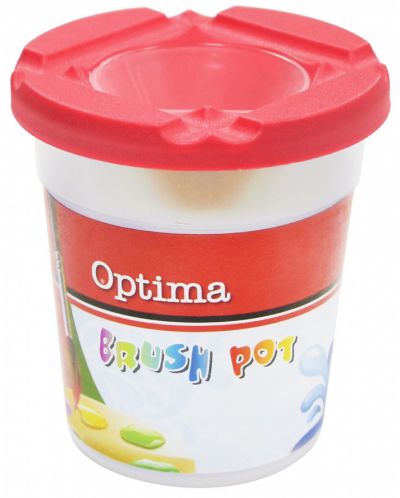 Πλαστικό κύπελλο για πινέλα Optima -Με καπάκι, ποικιλία - 1