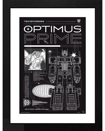 Αφίσα με κορνίζα  GB eye Movies: Transformers - Optimus Prime (Schematic) - 1