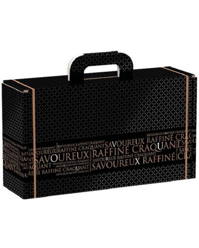 Κουτί δώρου Giftpack Savoureux - 33 x 18.5 x 9.5 cm,μαύρο και χρυσό - 1