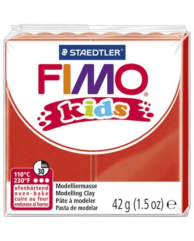 Πολυμερής πηλός  Staedtler Fimo Kids - κόκκινο χρώμα - 1