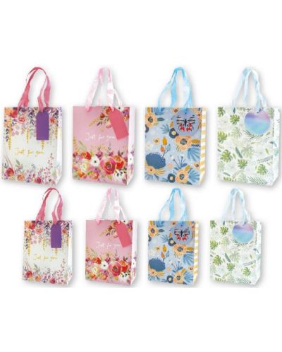 Τσάντα δώρου Spree - Flowers, 18 x 10 x 23 cm, ποικιλία - 1