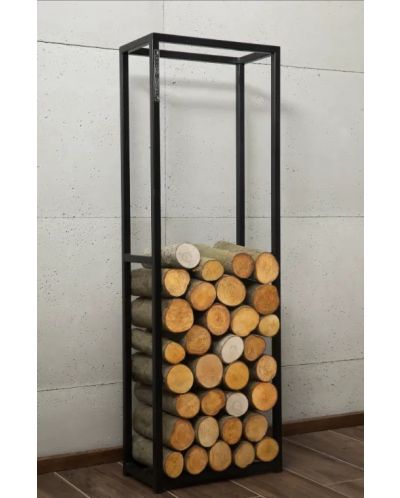 Βάση αποθήκευσης ξύλων Cook King - Cornel, 120 x 40 x 20 cm, μαύρο - 2