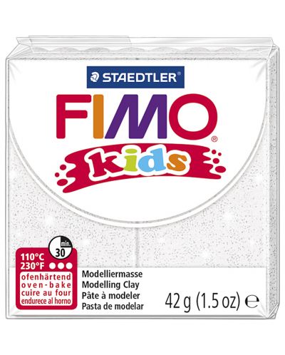 Πολυμερικός πηλός Staedtler Fimo Kids - white brilliant color - 1