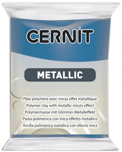 Πολυμερικός Πηλός Cernit Metallic - Μπλε, 56 g - 1