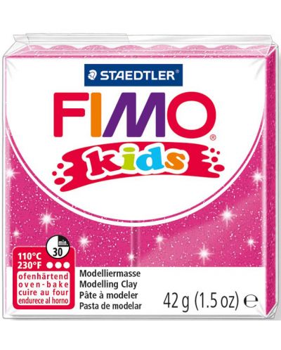 Staedtler Fimo Kids πολυμερικός πηλός - γυαλιστερό ροζ χρώμα - 1