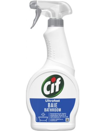 Σπρέι καθαρισμού μπάνιου Cif - Ultrafast, 500 ml - 1