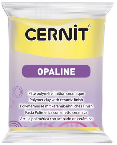 Πολυμερικός Πηλός Cernit Opaline - Κίτρινο, 56 g - 1