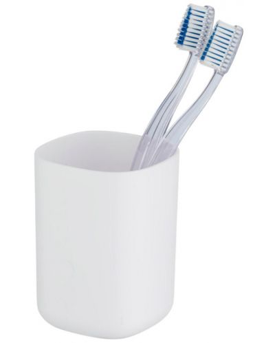 Θήκη για οδοντόβουρτσα Wenko - Davos, 7.7 х 10.5 cm, λευκό ματ - 1