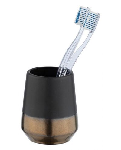 Θήκη για οδοντόβουρτσα Wenko - Brandol, 8 х 10 cm, μαύρο ματ - 1