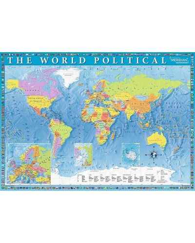 Παζλ Trefl 2000 κομμάτια - Πολιτικός χάρτης του κόσμου - 2