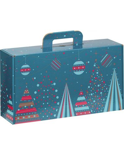 Κουτί δώρου Giftpack Bonnes Fêtes - Μπλε, 33 cm - 1