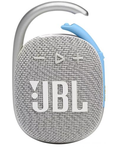 Φορητό ηχείο JBL - Clip 4 Eco, λευκό/ασημί - 1