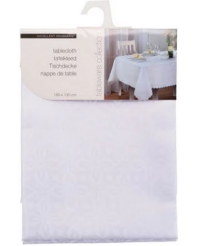 Τραπεζομάντιλο  H&S - Damast, 130 x 180 cm, λευκό - 1