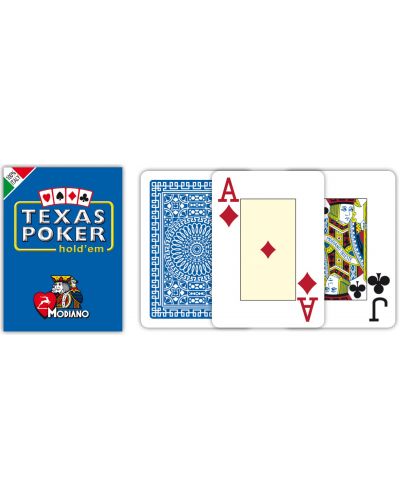 Κάρτες πόκερ Texas Hold’em Poker Modiano - μπλε πλάτη - 2