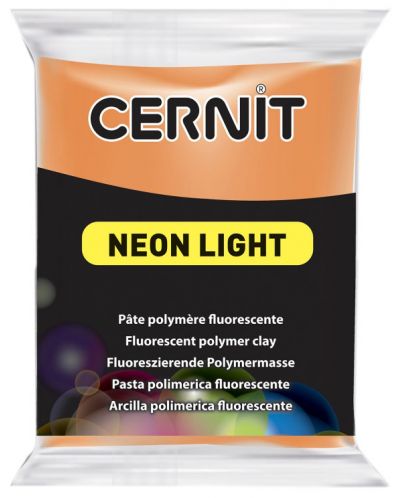 Πολυμερικός Πηλός Cernit Neon Light - Πορτοκαλί, 56 g - 1