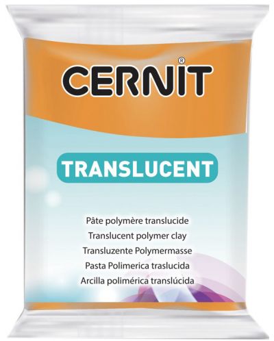 Πολυμερικός Πηλός Cernit Translucent - Πορτοκαλί, 56 g - 1