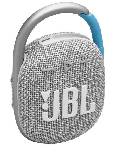 Φορητό ηχείο JBL - Clip 4 Eco, λευκό/ασημί - 3
