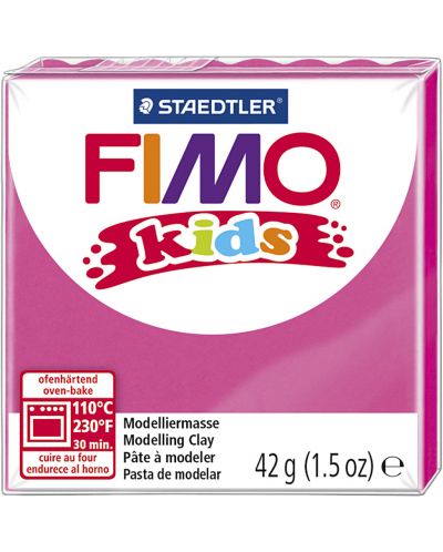 Πολυμερικός πηλός Staedtler Fimo Kids - ροζ χρώμα - 1