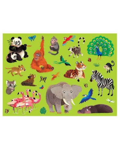 Αφίσα χρωματισμού Crocodile Creek - Ζώα της ζούγκλας, 8 παστέλ - 5