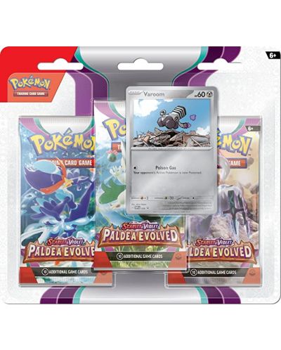 Pokemon TCG: Scarlet & Violet - Paldea Evolved 3 Pack Blister - Varoom	 - 1