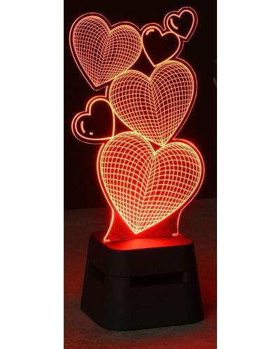 Φορητό ηχείο Cellularline - LED Lights Hearts, μαύρο - 3
