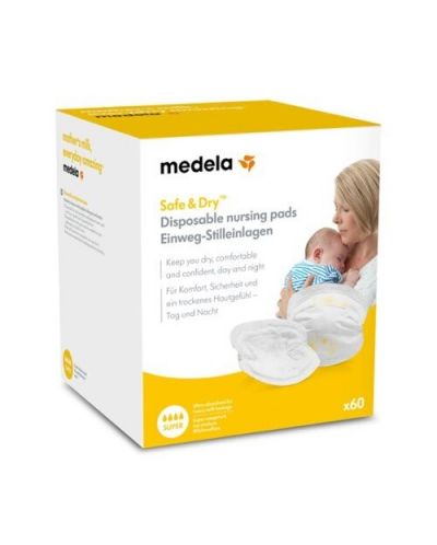 Επιθέματα για μητρικό γάλα  Medela - Safe&Dry,60 τεμάχια - 3