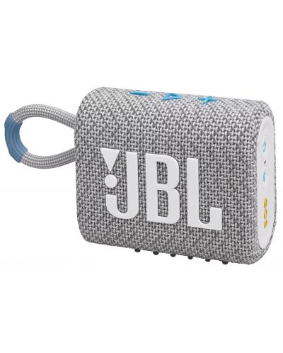 Φορητό ηχείο JBL - Go 3 Eco, λευκό/γκρι - 3