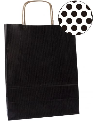 Τσάντα δώρου Apli - 25 x 11 x 31, μαύρη - 1