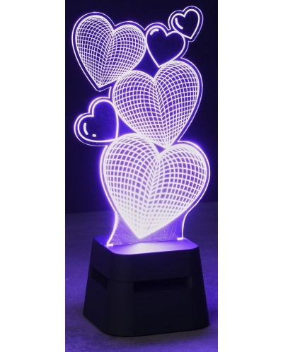 Φορητό ηχείο Cellularline - LED Lights Hearts, μαύρο - 4
