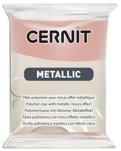 Πολυμερικός Πηλός Cernit Metallic - Ροζ, 56 g - 1