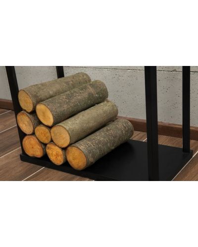 Βάση αποθήκευσης ξύλων Cook King - Cornel, 120 x 40 x 20 cm, μαύρο - 3