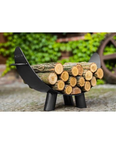 Βάση αποθήκευσης ξύλων Cook King - Mila, 70 х 44 cm, μαύρο - 3