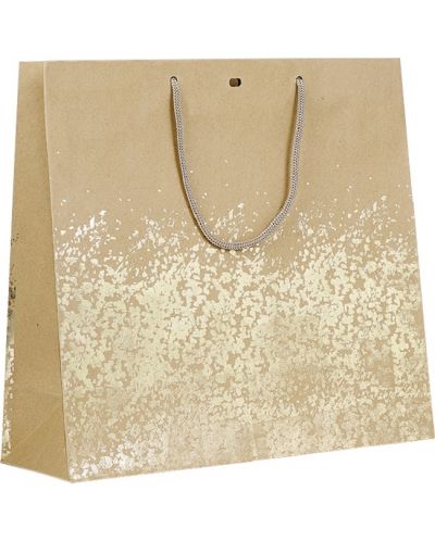 Τσάντα δώρου Giftpack - 35 x 13 x 33 cm, καφέ και χρυσό - 1