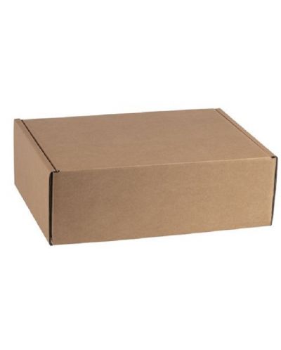 Κουτί δώρου  Giftpack - 33 x 18.5 x 9.5 cm, κραφτ και μπλε - 4