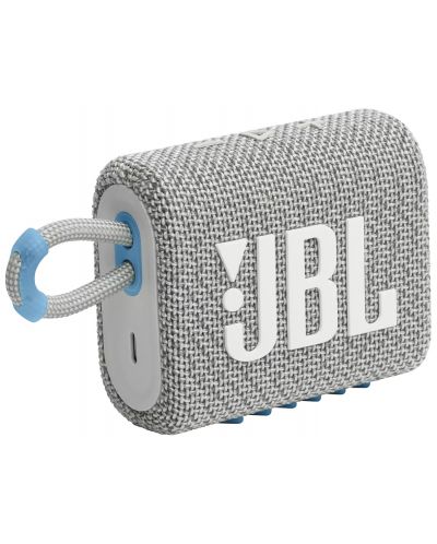 Φορητό ηχείο JBL - Go 3 Eco, λευκό/γκρι - 2