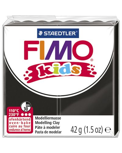 Πηλός πολυμερής - Staedtler Fimo Kids -μαύρος - 1