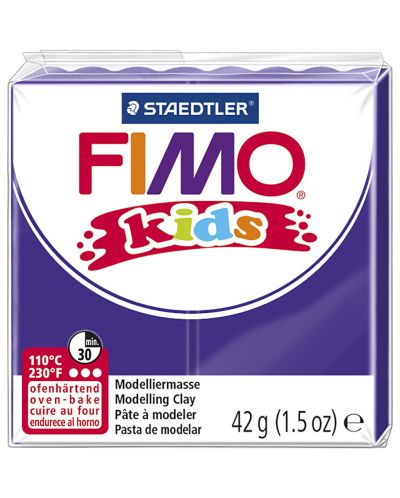  Πηλός πολυμερής Staedtler Fimo Kids - Μωβ - 1