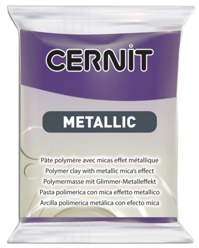 Πολυμερικός Πηλός Cernit Metallic - Μωβ, 56 g - 1