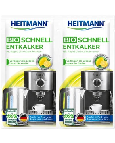Σκόνες καθαρισμού για άλατα ασβεστίου οικιακών συσκευών Heitmann - Bio, 2 x 25 g - 1