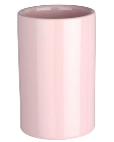 Θήκη για οδοντόβουρτσα Wenko - Polaris, κεραμική, 7.5 х 11.2 cm, ροζ - 1
