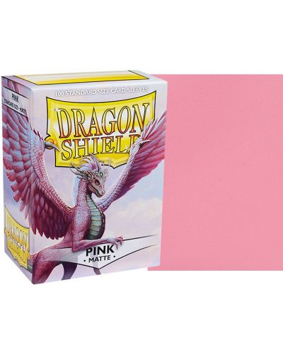 Προστατευτικά καρτών Dragon Shield Sleeves - Matte Pink (100 τεμ.) - 2