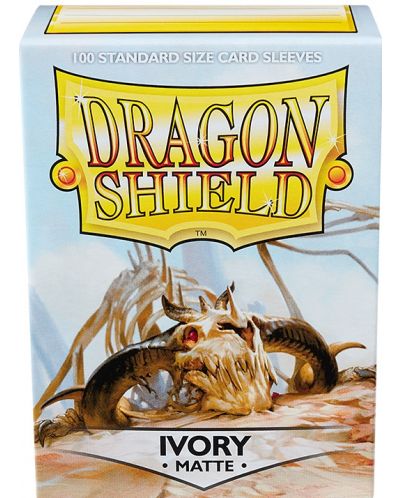 Προστατευτικά καρτών Dragon Shield Sleeves - Matte Ivory (100 τεμ.) - 1