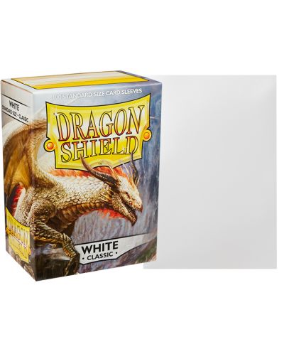 Προστατευτικά καρτών Dragon Shield Classic Sleeves - White (100 τεμ.) - 2