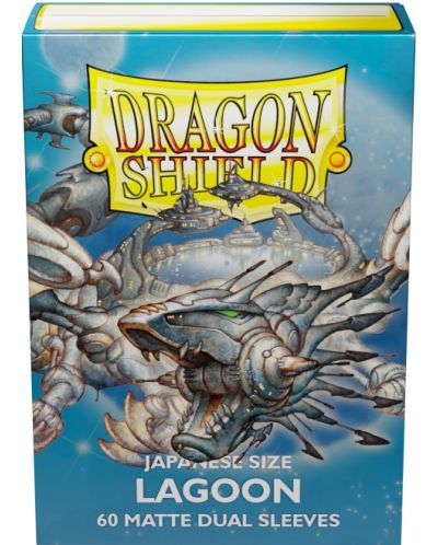 Προστατευτικά καρτών Dragon Shield Dual Sleeves - Small Matte Lagoon (60 τεμ.) - 1