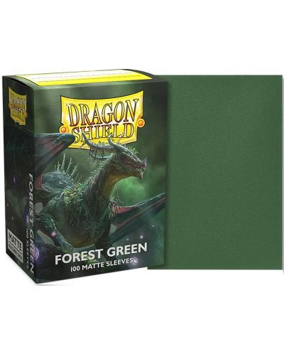 Προστατευτικά καρτών Dragon Shield Sleeves - Matte Forest Green (100 τεμ.) - 2