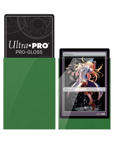 Προστατευτικά καρτών Ultra Pro - PRO-Gloss Small Size, Green (60 τεμ.) - 2